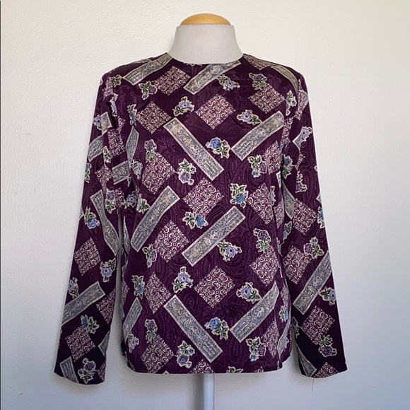 Pyke Limited purple print Blouse - Picture 7 of 7